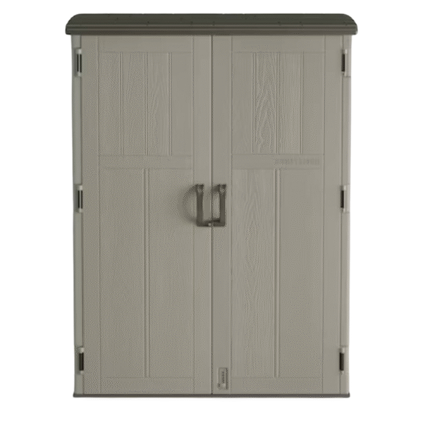 Mowvance 6-ft x 3-ft Large Vertical Gray Resin Storage Shed (Floor Included)